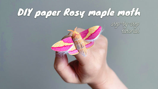 How to Craft a Paper Rosy Maple Moth