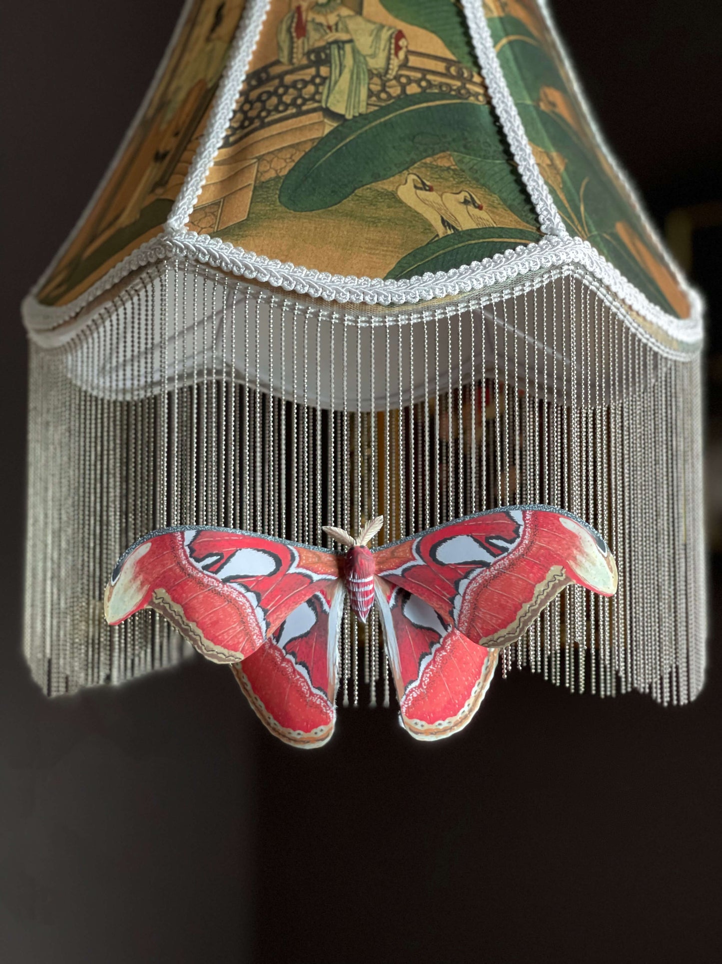 Paper Moth, Realistic paper Atlas moth made from template