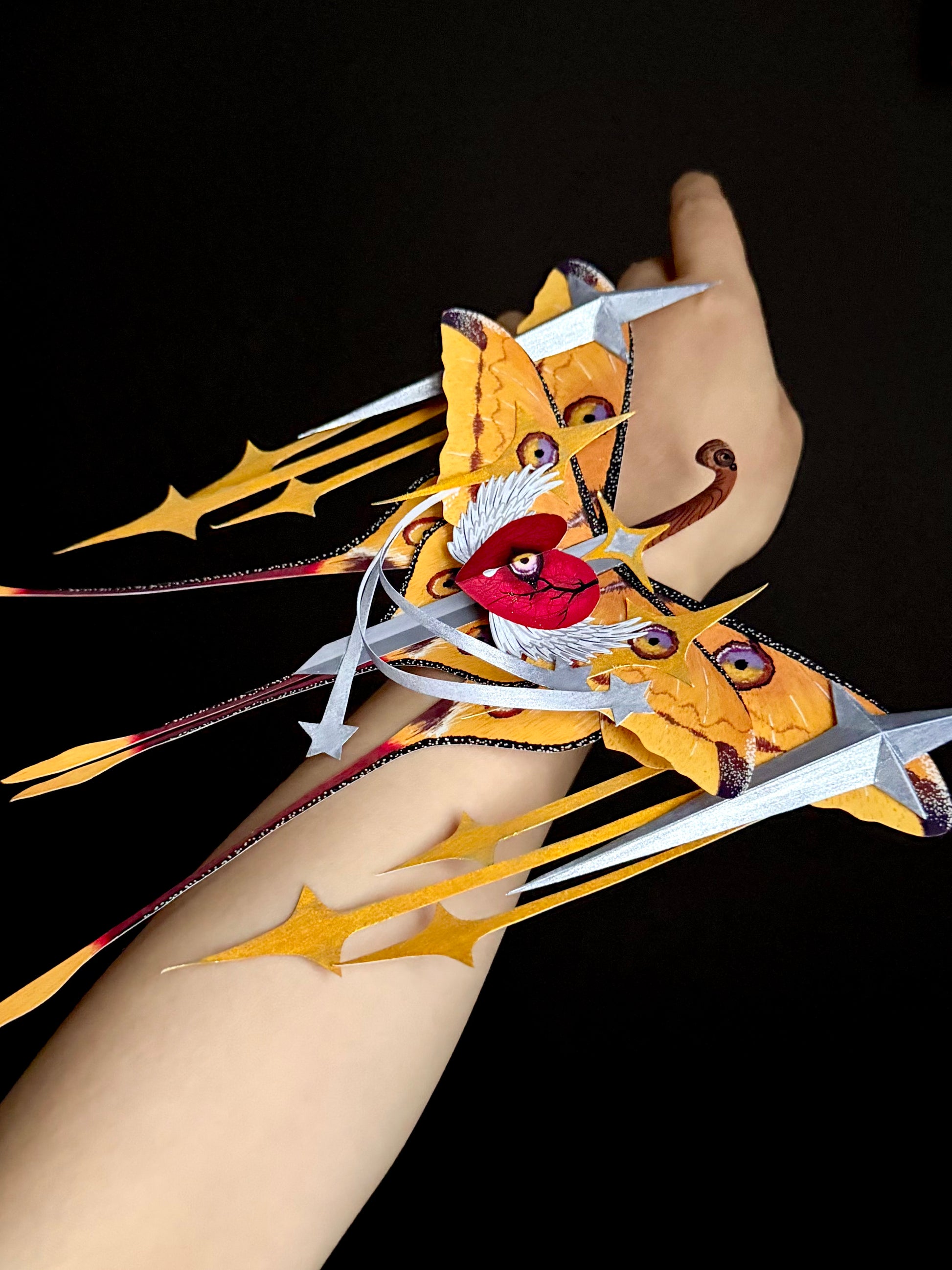 Comet Tears, Fantasy Paper Moth Based on Real Comet Moth