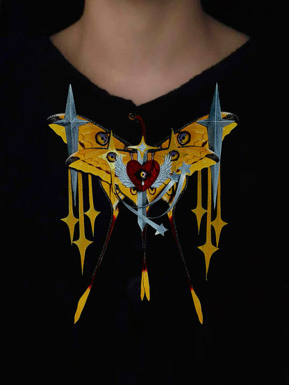 Comet Tears, Fantasy Paper Moth Based on Real Comet Moth, Detailed butterfly brooches 