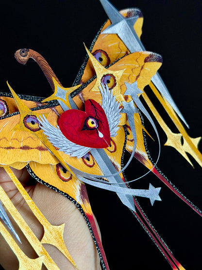 Comet Tears, Fantasy Paper Moth Based on Real Comet Moth