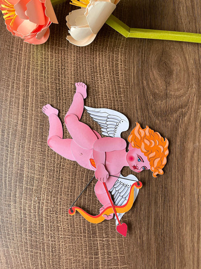 A digital template of Cupid jointed paper doll. With 14 joints, he can strike endless positions. Perfect as a little gift of love, a charming Valentine's Day decoration, or you can write something and send him as a messenger of love.
