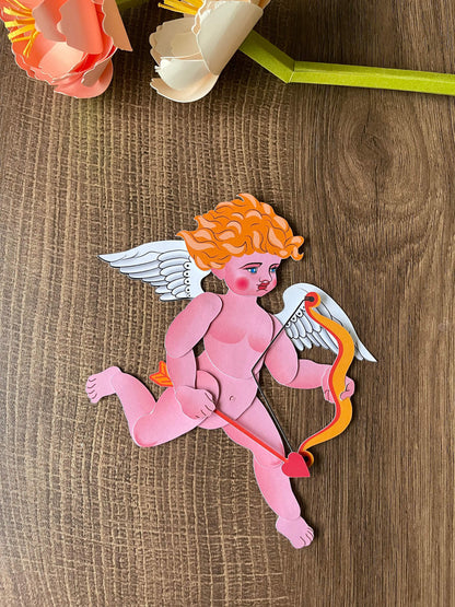 A digital template of Cupid jointed paper doll. With 14 joints, he can strike endless positions. Perfect as a little gift of love, a charming Valentine's Day decoration, or you can write something and send him as a messenger of love.
