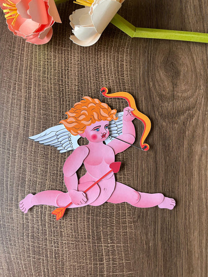 A digital template of Cupid jointed paper doll. With 14 joints, he can strike endless positions. Perfect as a little gift of love, a charming Valentine's Day decoration, or you can write something and send him as a messenger of love.