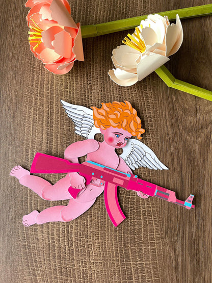 A digital template of Cupid jointed paper doll. With 14 joints, he can strike endless positions. Perfect as a little gift of love, a charming Valentine's Day decoration, or you can write something and send him as a messenger of love.