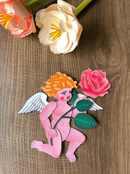 A digital template of Cupid jointed paper doll. With 14 joints, he can strike endless positions. Perfect as a little gift of love, a charming Valentine's Day decoration, or you can write something and send him as a messenger of love.