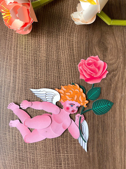 A digital template of Cupid jointed paper doll. With 14 joints, he can strike endless positions. Perfect as a little gift of love, a charming Valentine's Day decoration, or you can write something and send him as a messenger of love.