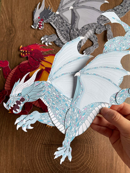 Dragon Paper Dolls, fun papercraft project