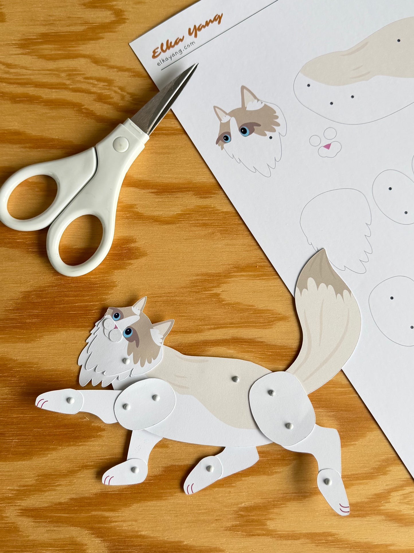 Ragdoll Cat Paper Doll | ElkaYang – Elka Yang