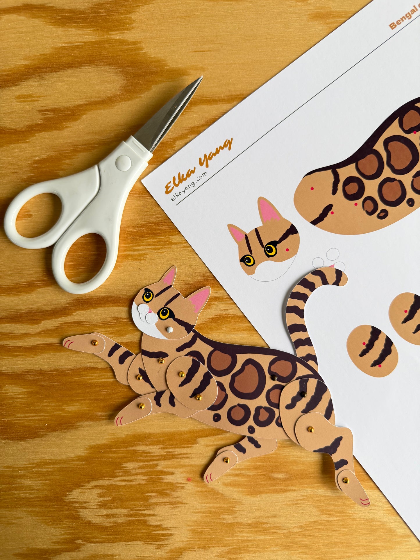 Bengal Cat Paper Doll