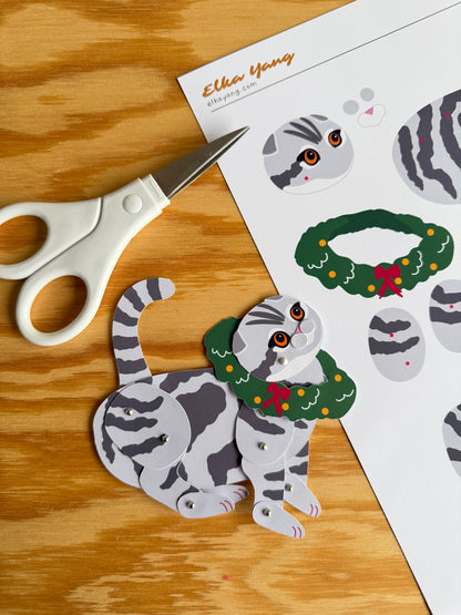 Scottish Fold Paper Doll