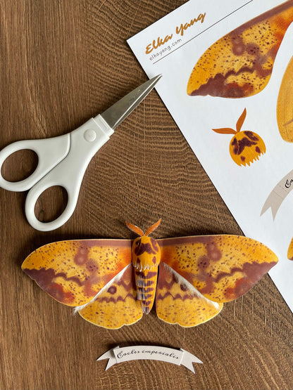 DIY Paper Imperial Moth Tutorial