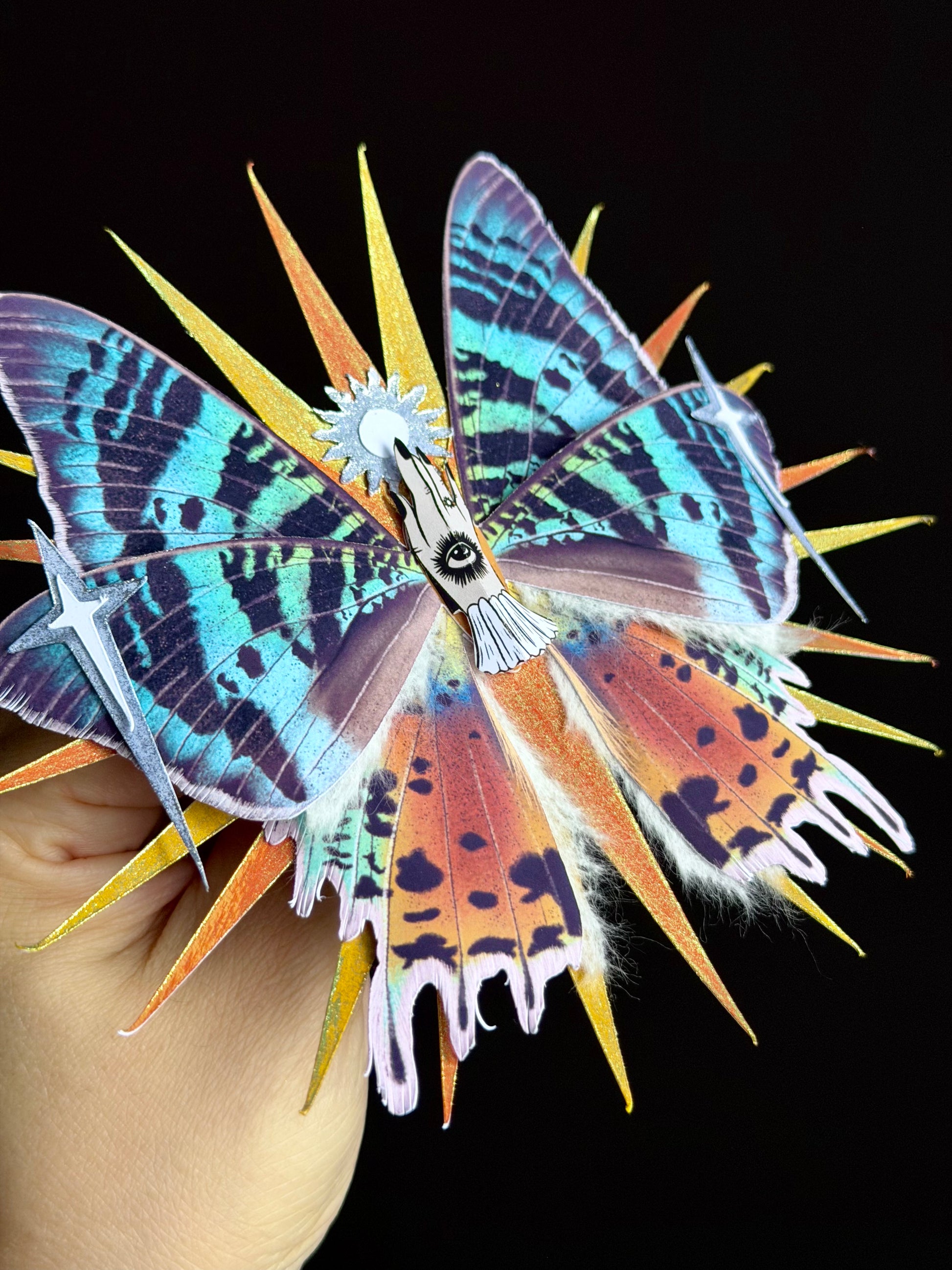 Madagascar Ray, Fantasy Paper Moth ased on Madagascan Sunset Moth