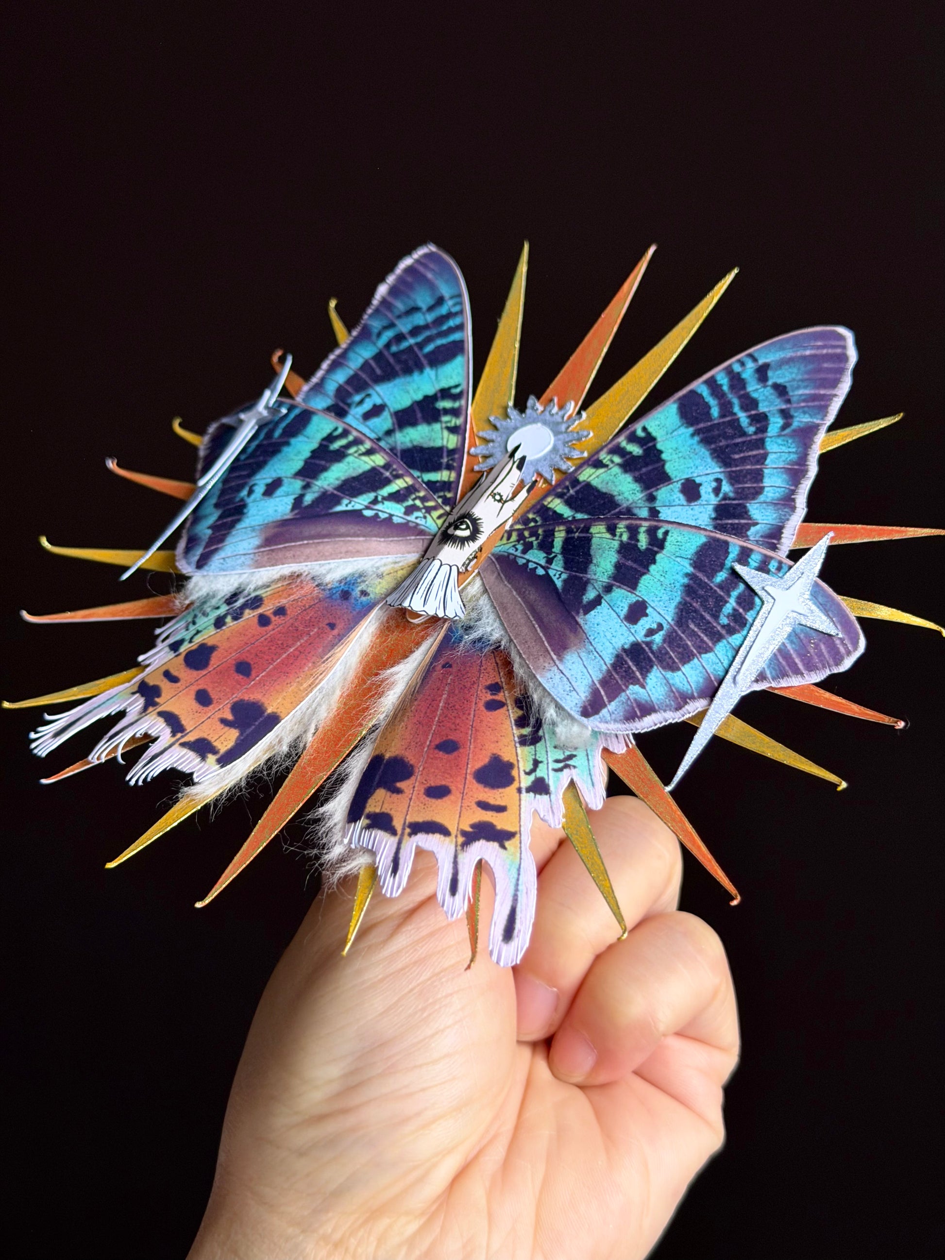 Madagascar Ray, Fantasy Paper Moth ased on Madagascan Sunset Moth