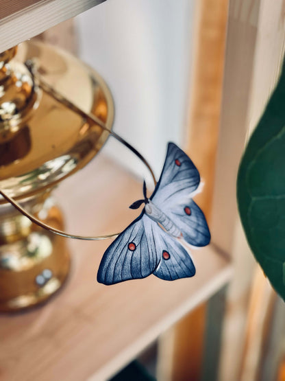 Paper Ghostly Silkmoth on a Latern