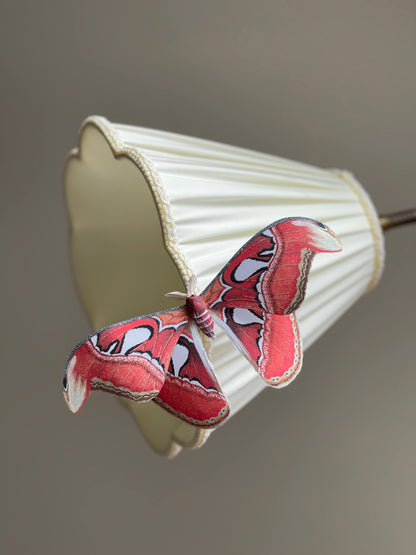 Paper Moth, big paper atlas moth on a lamp