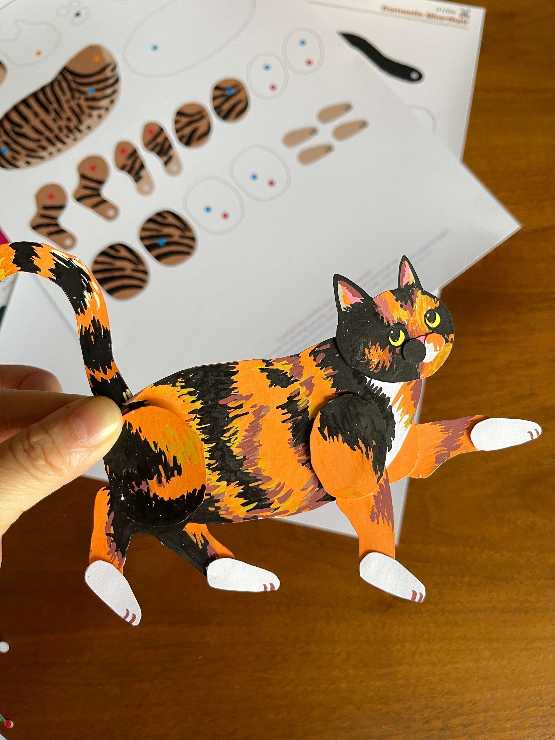 Cat paper doll digital template by ElkaYang. Perfect for cat lovers.