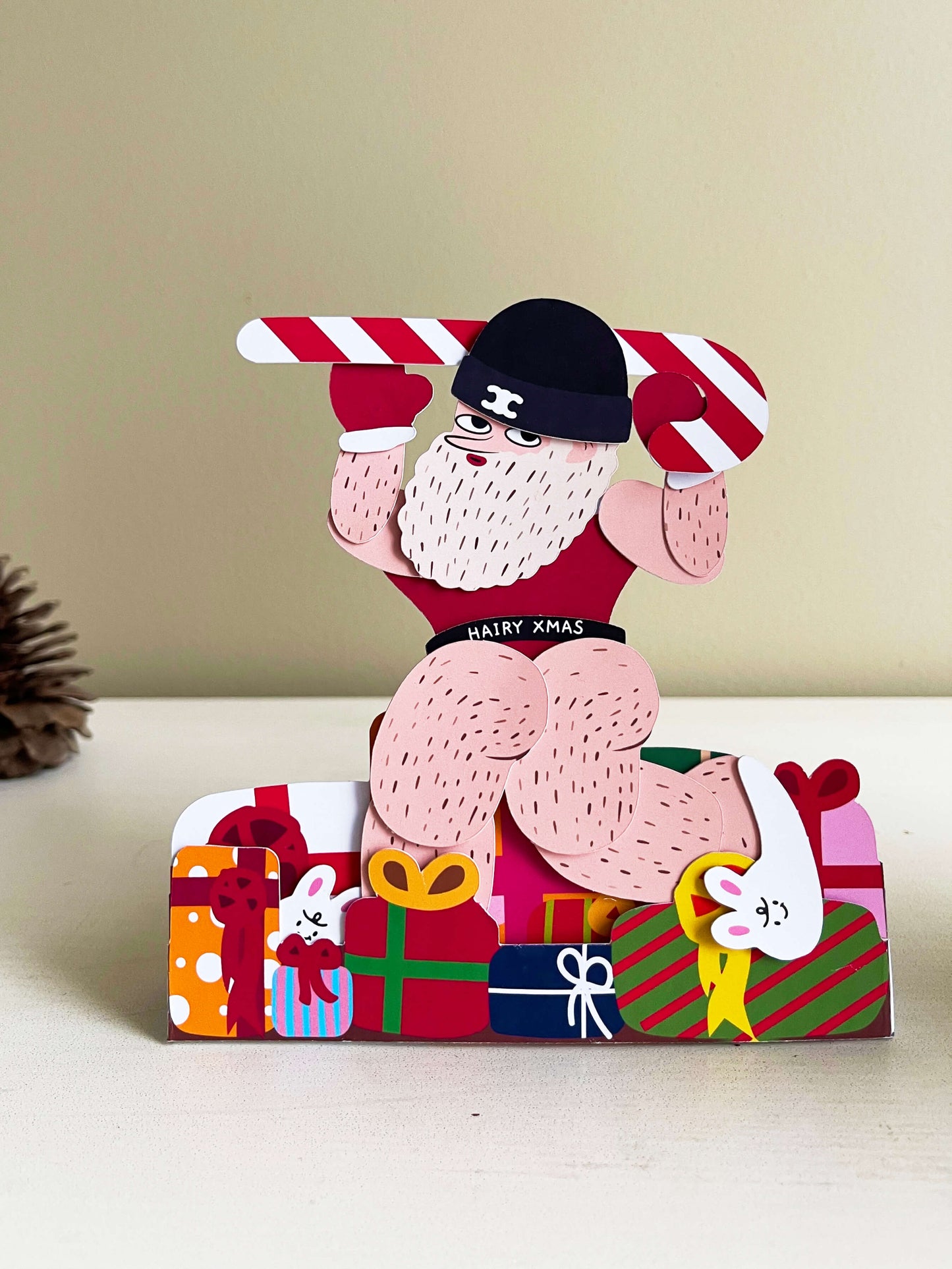 Hairy Santa Paper Doll