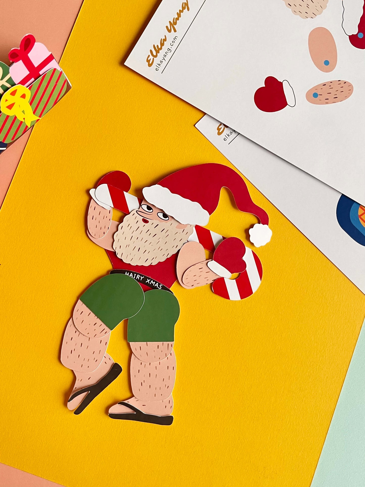 Hairy Santa Paper Doll