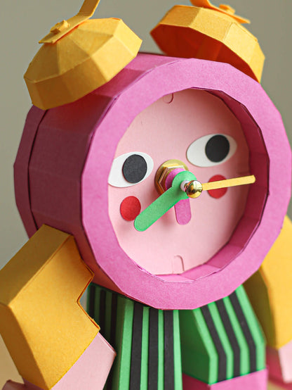 papercraft alarm clock by Elkayang
