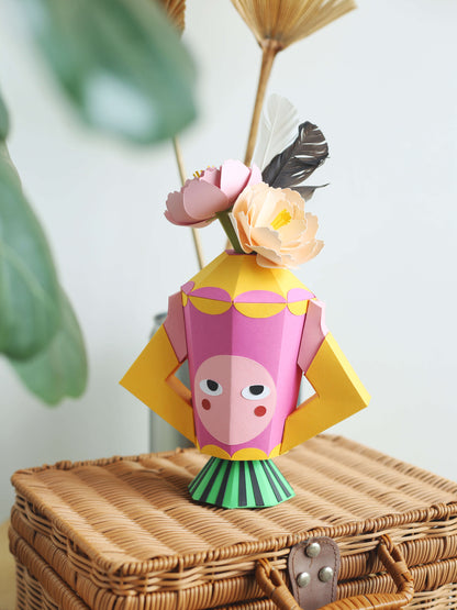 papercraft flower in vase by ElkaYang