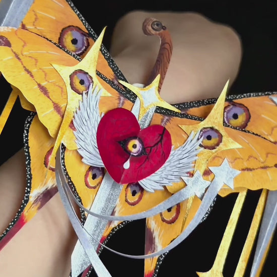 Comet Tears, Fantasy Paper Moth Based on Real Comet Moth