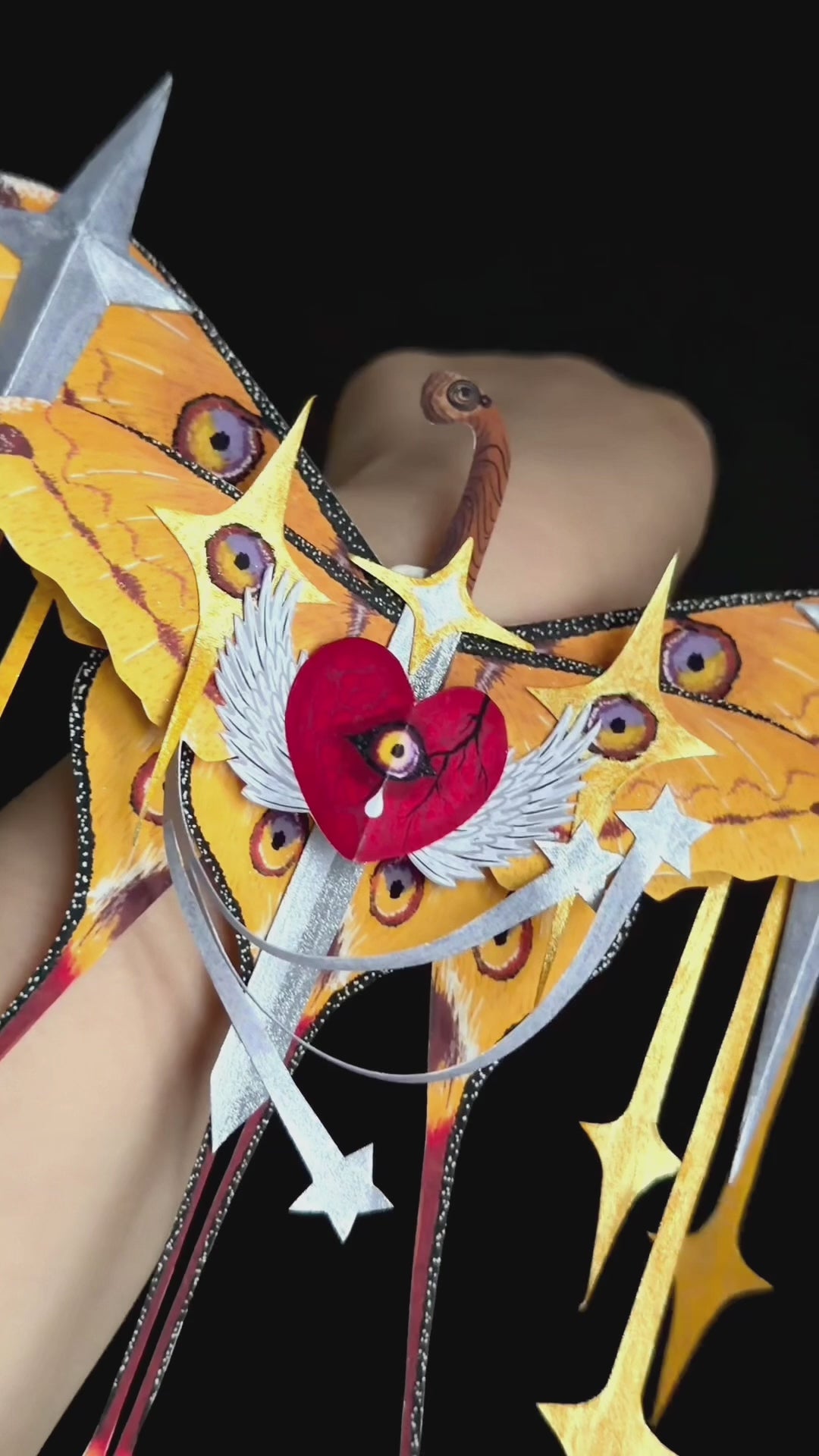 Comet Tears, Fantasy Paper Moth Based on Real Comet Moth