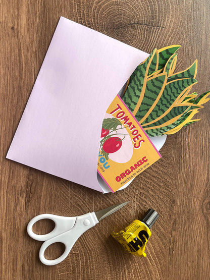 Snake Plants Pop Up Card